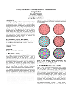 Sculptural Forms from Hyperbolic Tessellations