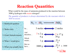 Reaction Quantities