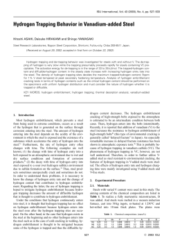 Hydrogen Trapping Behavior in Vanadium-added Steel - HSLA