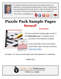 Beowulf - Teacher`s Pet Publications