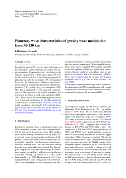Planetary wave characteristics of gravity wave modulation from 30
