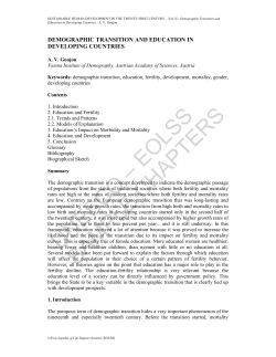 Demographic Transition and Education in Developing
