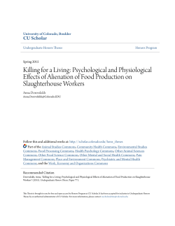 Killing for a Living: Psychological and Physiological