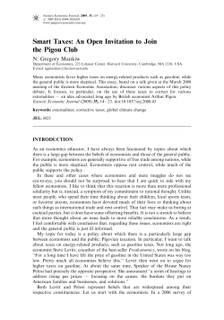 Smart Taxes: An Open Invitation to Join the