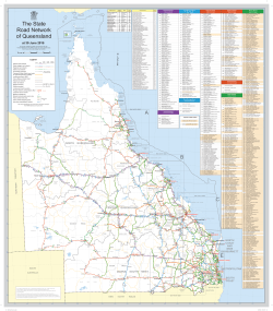 State Road Network of Queensland map: front