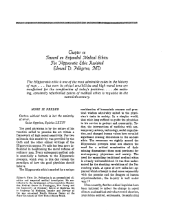 Chapter 14 Toward an Expanded M edical Ethics: The Hippocratic