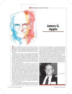 James G. Apple - American Society of Baking