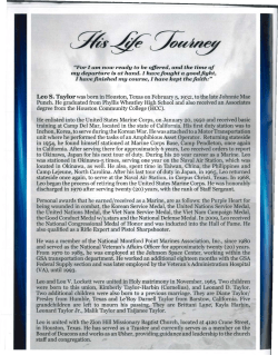 Obituary - Montford Point Marine Association