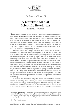 A Different Kind of Scientific Revolution