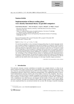 Implementation of linear-scaling plane wave density functional