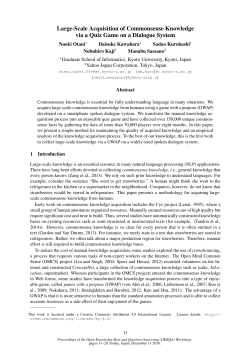 Large-Scale Acquisition of Commonsense Knowledge