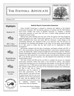 February 2015 - Sierra Foothill Conservancy