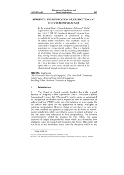 BURGUNDY, THE BIFURCATION OF JURISDICTION AND ITS