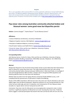 Pap smear rates among Australian community