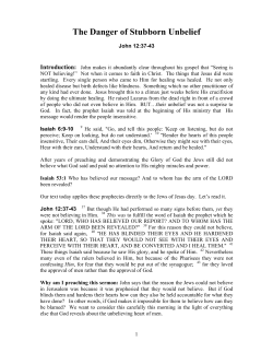 The Danger of Stubborn Unbelief