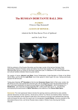 The RUSSIAN DEBUTANTE BALL 2016