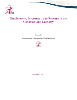 Employment, Investment, and Revenue in the Canadian App Economy