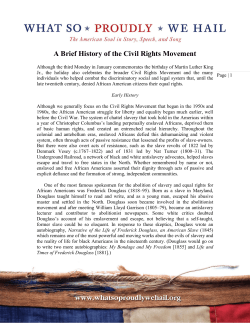 A Brief History of the Civil Rights Movement