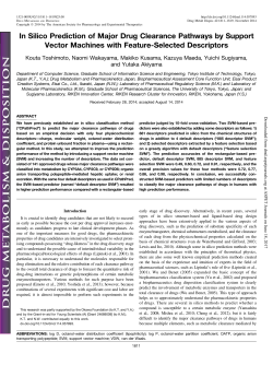 In Silico Prediction of Major Drug Clearance Pathways by Support