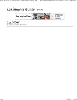 Many LA Latinos live in neighborhoods with few