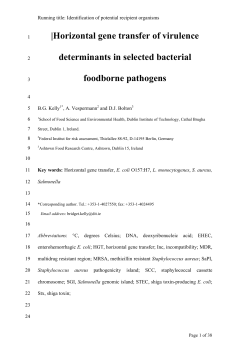 Horizontal gene transfer of virulence