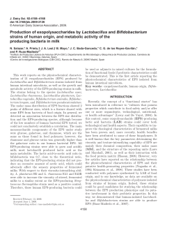 production of exopolysaccharides by Lactobacillus and - CIB