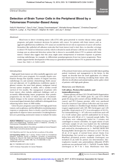 Detection of Brain Tumor Cells in the Peripheral