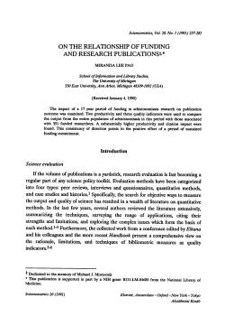 On the relationship of funding and research