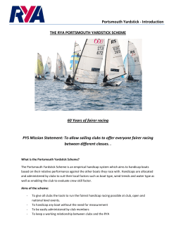 THE RYA PORTSMOUTH YARDSTICK SCHEME 60 Years of fairer