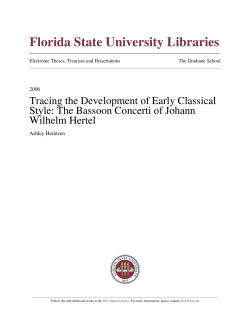 Tracing the Development of Early Classical Style: The Bassoon