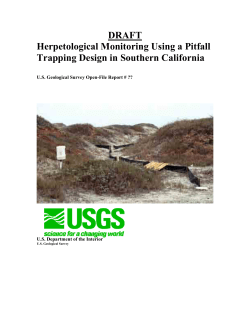 DRAFT Herpetological Monitoring Using a Pitfall Trapping Design in