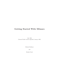 Getting Started With XEmacs