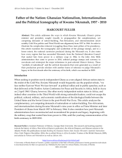 Father of the Nation: Ghanaian Nationalism, Internationalism and