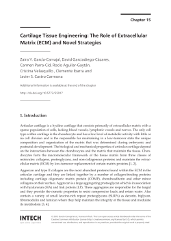 Cartilage Tissue Engineering: The Role of