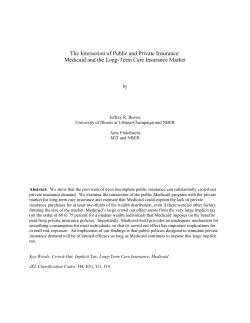 The Interaction of Public and Private Insurance: Medicaid and the