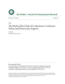 The Myth of the Clash of Civilizations: Confucian Values and