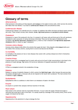 Glossary of terms - Kowa Pharmaceutical Europe Co. Ltd.