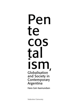 Globalisation and Society in Contemporary Argentina