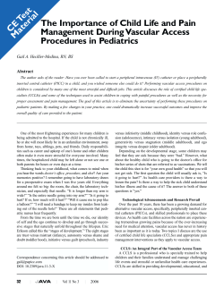 The Importance of Child Life and Pain Management During Vascular