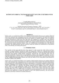 Advances in Space Dynamics, 2000 393 BI - mtc-m16:80