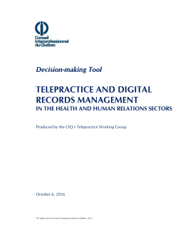 telepractice and digital records management