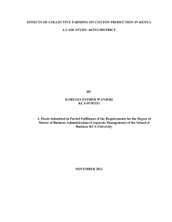 effects of collective farming on cotton production in