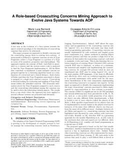 A Role-based Crosscutting Concerns Mining Approach to Evolve
