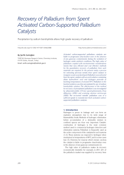 Recovery of Palladium from Spent Activated Carbon
