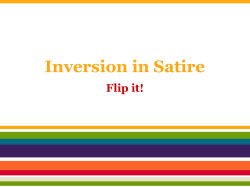 Inversion in Satire