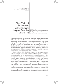 Eight Traits of an Ethically Healthy Culture