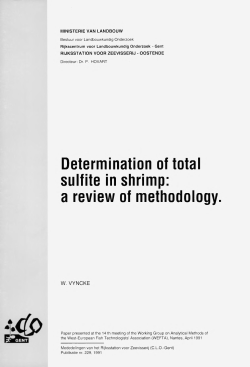 Determination of total sulfite in shrimp: a review of methodology.