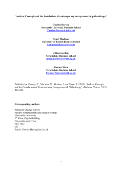 Andrew Carnegie and the foundations of contemporary