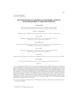 the oxidation state of europium in hydrothermal scheelite