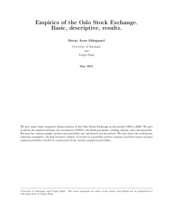 Empirics of the Oslo Stock Exchange. Basic, descriptive, results.